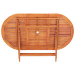 vidaXL Ensemble à manger d'extérieur 9 Pièces Bois d'eucalyptus/textilène
