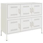 vidaXL Buffet blanc 100 5x39x79 cm acier laminé à froid