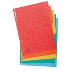 Intercalaires En Véritable Carte Lustrée Souple 225g/m2 Fsc® Avec 5 Onglets Neutres - Couleurs Assorties - X 25 - Exacompta