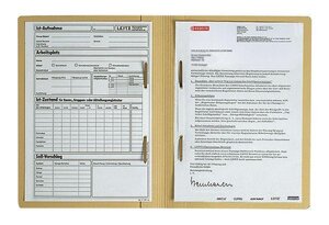 50 x chemise double pli carton manila format A4 chamois LEITZ