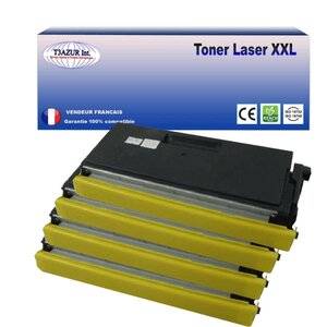 4 Toners compatibles avec Brother TN6600 pour Brother MFC9650, MFC9660, MFC9750, MFC9760, MFC9850, MFC9860, MFC9870, MFC9880 - 6 000 pages - T3AZUR