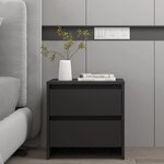 vidaXL Table de chevet Noir 45x34 5x44 5 cm Aggloméré