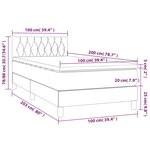 vidaXL Sommier à lattes de lit avec matelas Bleu foncé 100x200 cm