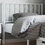 vidaXL Tête de lit métal blanc 100 cm