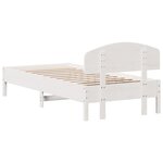 vidaXL Cadre de lit sans matelas blanc 100x200 cm bois de pin massif