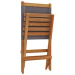 vidaXL Chaises de jardin pliantes lot de 6 tissu et bois massif
