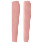 vidaXL Tête de lit avec oreilles Rose 103x23x118/128 cm Velours