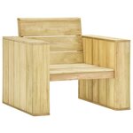 vidaXL Salon de jardin 3 Pièces Bois massif de pin imprégné