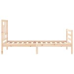 vidaXL Cadre de lit avec tête de lit 90x200 cm bois massif