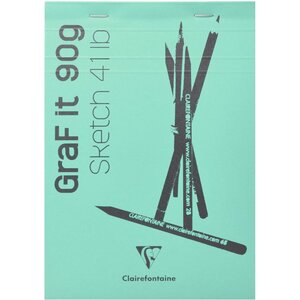 Bloc Agrafé GraF'it 80 Feuilles Dessin Croquis Uni 10 5x14 8 cm 90g Couleur Aléatoire CLAIREFONTAINE