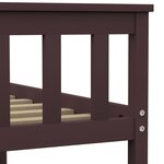vidaXL Cadre de lit Marron foncé Bois de pin massif 140x200 cm