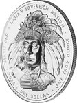 Pièce de monnaie en Argent 1 Dollar g 31.1 (1 oz) Millésime 2024 Indian Chief RED CLOUD