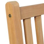 vidaXL Chaises de jardin 2 Pièces avec coussins blanc crème Bois de teck