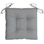 vidaXL Coussins de chaise lot de 4 gris 40x40x7 cm tissu oxford