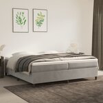 vidaXL Cadre de lit Gris clair 200x200 cm Velours