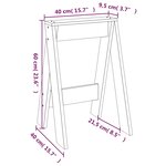 vidaXL Tabourets lot de 2 marron miel 40x40x60 cm bois massif de pin