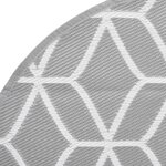 vidaXL Tapis d'extérieur gris Ø200 cm PP