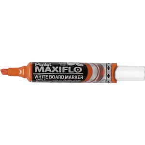 Marqueur tableaux blancs maxiflo pointe biseautée large orange x 12 pentel