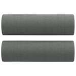 vidaXL Ensemble de canapés 4 Pièces coussins gris foncé tissu