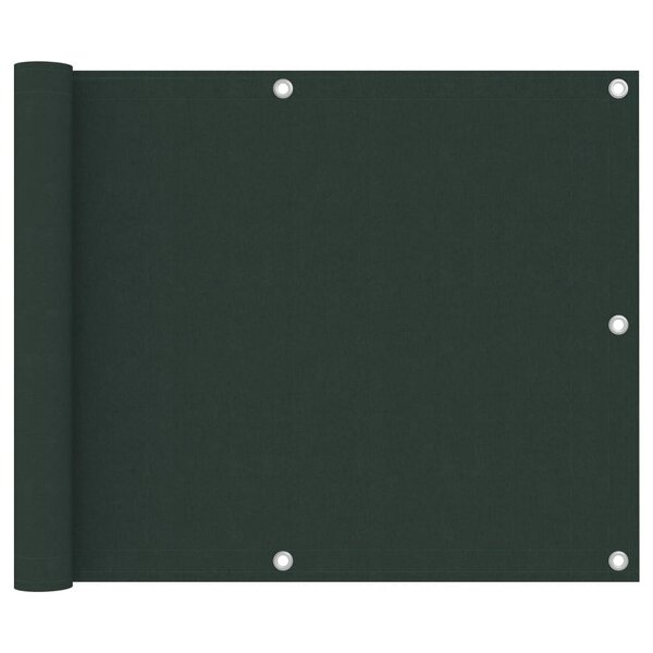 vidaXL Écran de balcon Vert foncé 75x300 cm Tissu Oxford