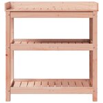 vidaXL Table de rempotage avec étagères bois massif de douglas
