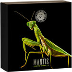 Pièce de monnaie en Argent 5 Dollars g 62.2 (2 oz) Millésime 2022 Macro Insects MACRO MANTIS