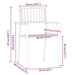 Chaises de jardin empilables vidaXL 8 Pièces 54.5x56x87 cm Bois de teck massif