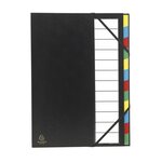 Trieur rigide Ordonator dos extensible 12 compartiments Noir EXACOMPTA