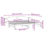 vidaXL Lit de jour avec lit gigogne 90x190 cm bois de pin massif