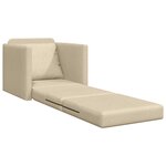 vidaXL Sofa-lit 2-en-1 Crème 74x77x81 cm Tissu