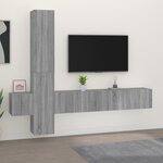 vidaXL Ensemble de meubles TV 5 Pièces Sonoma gris Bois d'ingénierie