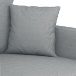 vidaXL Canapé à 3 places Gris clair 180 cm Tissu
