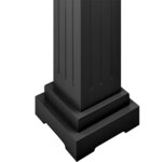 vidaXL Support pilier classique carré pour plantes Noir 17x17x66cm MDF