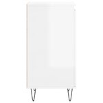 vidaXL Buffet blanc brillant 40x35x70 cm bois d'ingénierie
