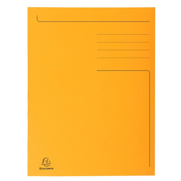 Chemise Imprimée 3 Rabats Forever® 280gm2 - Folio - Orange - X 50 - Exacompta