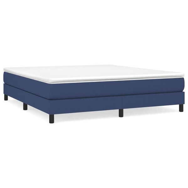 vidaXL Cadre de lit Bleu 160x200 cm Tissu