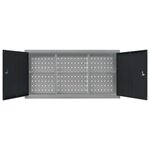vidaXL Armoire à outils murale Style Industriel Métal Gris et noir