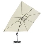 vidaXL Parasol avec base portable Sable