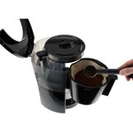 Cafetière Noir/Acier Brossé - 8 tasses - Systeme anti-gouttes