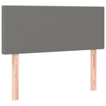 vidaXL Sommier à lattes de lit avec matelas gris foncé 120x190cm tissu