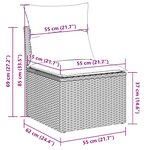 vidaXL Salon de jardin 6 Pièces avec coussins gris clair résine tressée