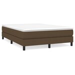 vidaXL Cadre de lit Marron foncé 140x190 cm Tissu