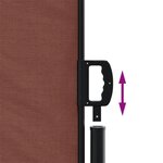 vidaXL Auvent latéral rétractable marron 220x600 cm