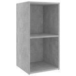 vidaXL Meuble TV gris béton 72x35x36 5 cm bois d’ingénierie