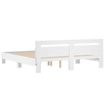 vidaXL Cadre de lit avec tête de lit et LED blanc 180x200 cm