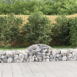 vidaXL Paniers à gabions arqués 13 Pièces 200x50x40/60 cm fer galvanisé