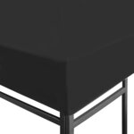vidaXL Toile de toit de belvédère 270 g/m² 3x3 m Noir