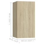 vidaXL Meuble TV Chêne sonoma 30 5x30x60 cm Bois d’ingénierie