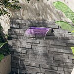 vidaXL Déversoir pour cascade avec LED RVB Inox 45 cm