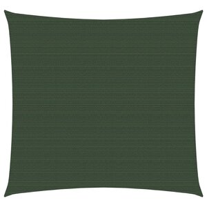vidaXL Voile d'ombrage 160 g/m² Vert foncé 7x7 m PEHD
